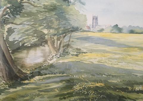 Watercolour painting of Gollup’s Ground 