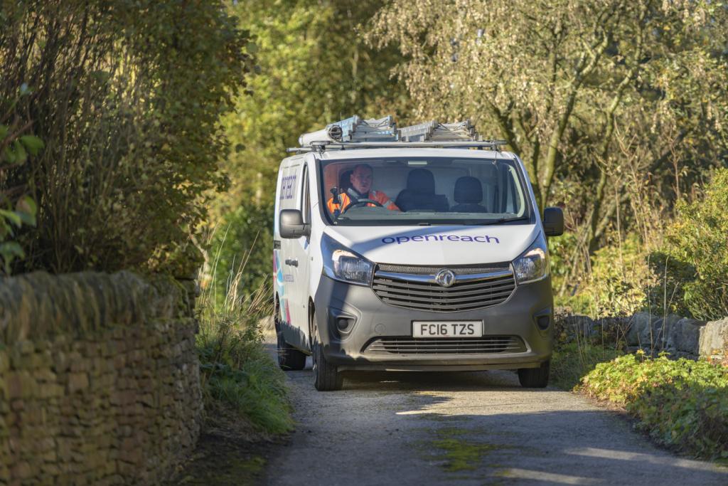 stock image from OpenReach of one of heir vans