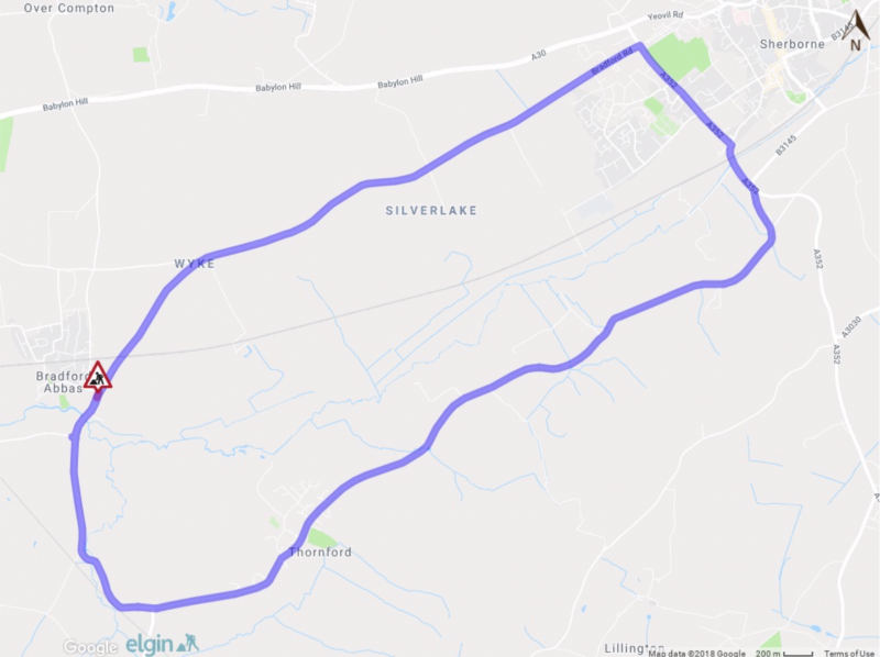 Map of road closure and alternative route