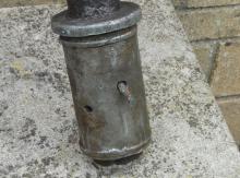 Cleaned Flange and Steel Securing Rod Cleaned Flange and Steel Securing Rod